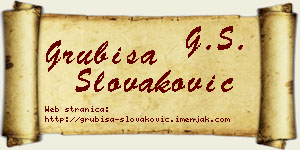 Grubiša Slovaković vizit kartica